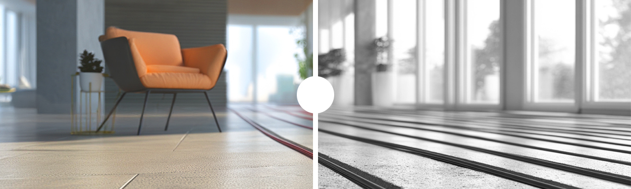 Konzeptbau24 - Fussbodenheizung nachträglich fräsen, um fit für die Wärmepumpe zu sein. Bremen, Oldenburg und umzu