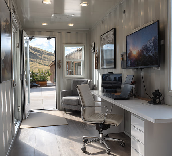 Mobiles Tiny Büro mit individueller Ausstattung